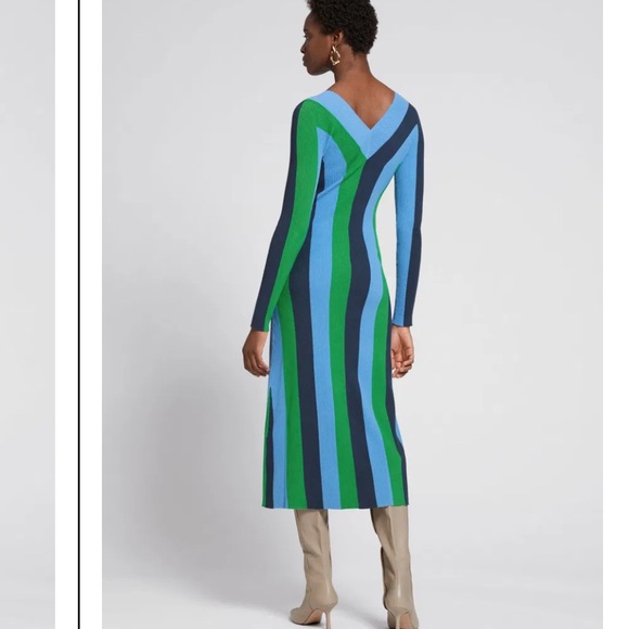 & Other Stories Fitted Long-sleeved Midi Dress size S - Picture 2 of 6